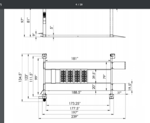 FP9K-DX-XLT storage lift floor dimensions