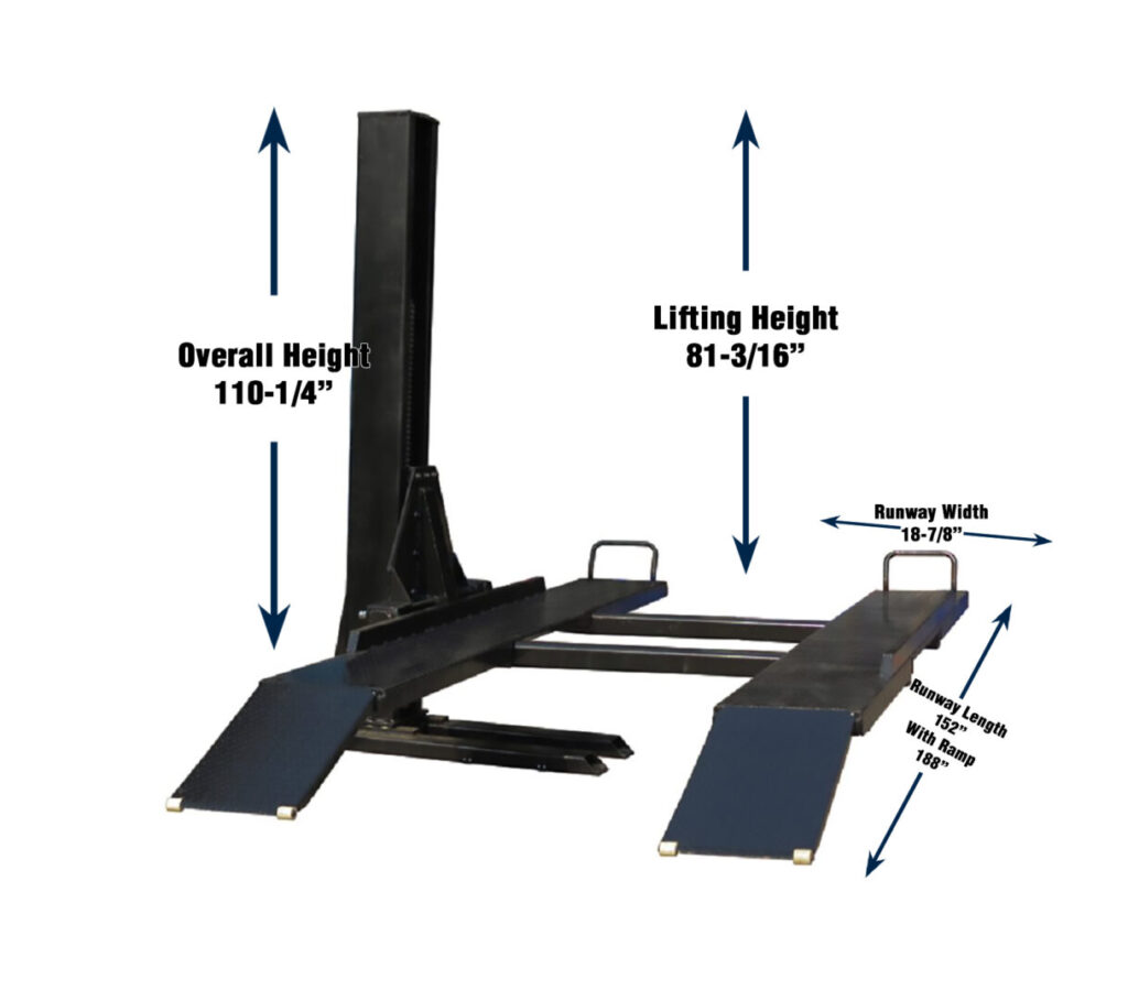 Tuxedo SP-6K-SS single column storage parking lift