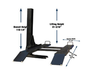 Tuxedo SP-6K-SS single column storage parking lift