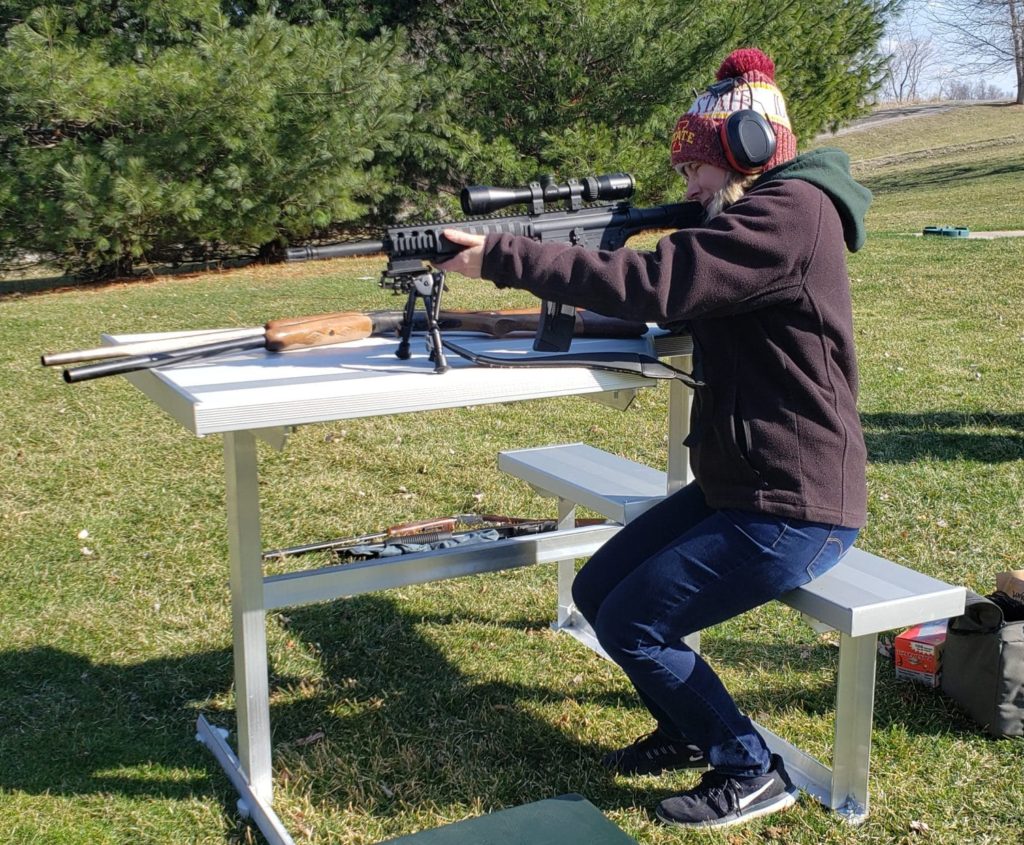 M4 Rifle Bench Universal Marksman Bench - Lightweight aluminum all-weather table