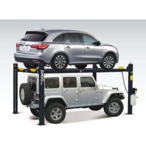 Amgo storage and parking lift. Rated for 8,000 or 9,000 lb. capacity. 110V Electric Hydraulic operation
