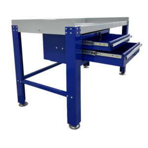 Ideal PWB-TC-1600 Tear Down Table workbench with drawers. Available in Black or Blue.