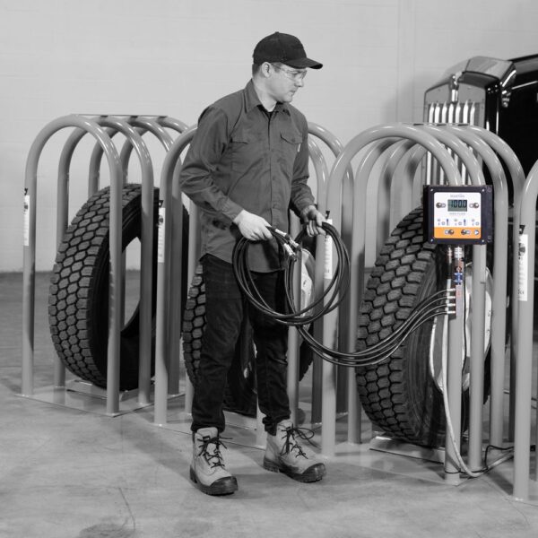 Martins MW-60-4Way hose set up. For professional tire inflation and tire service shops