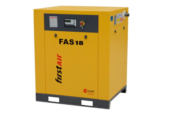 firstAIR FAS18 rotary screw air compressor rated at 25HP and over 97 CFM