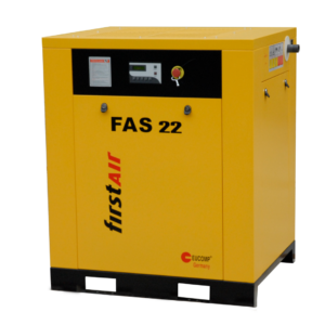 firstAir FAS30 rotary screw air compressor with 30 HP and over 113 CFM.