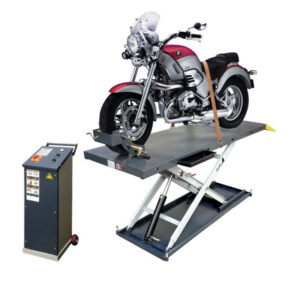 Amgo MC-1200 motorcycle lift table with 110v electric hydraulic lift cylinder