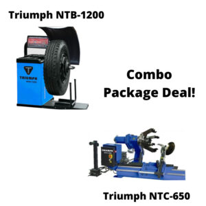 Triumph heavy duty truck tire changer and balancer combination package deal