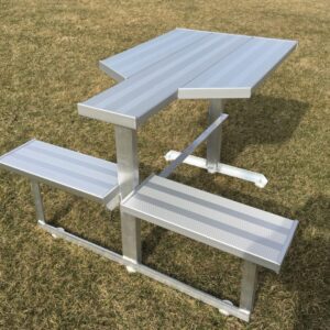 Aluminum outdoor activity bench or table.