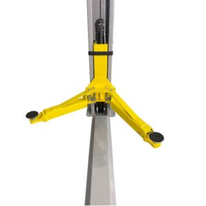 Triumph 9,000 lb. floor plate car lift gray and yellow