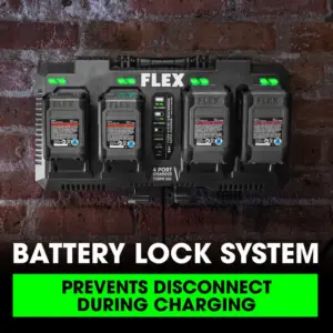 Flex FX0451-Z 4 port battery charger with lock system