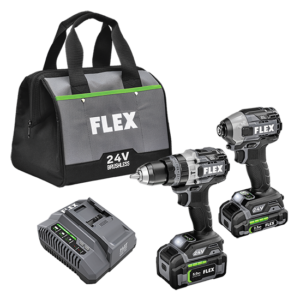 Flex Hammer Drill and Impact Driver combo kit.