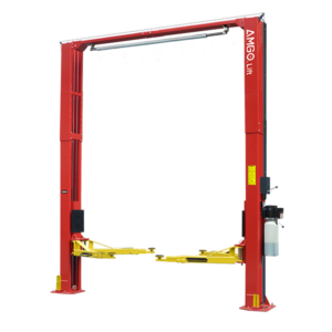 AMGO OH-12S Clear Floor Car Lift rated for 12,000 lbs with 3 different lift height installation settings