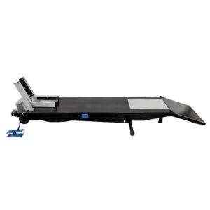 Hy-Pro SL-2484B Blacked Out motorcycle lift table lowered.