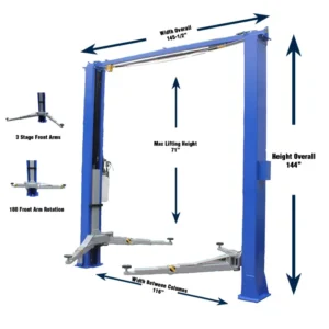 TP11KC-DX 11,000 lb capacity hydraulic car hoist clear floor car lift