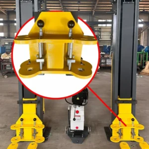 KaTool portable KT-PMRL200 2 post car lift. Rated for 8,000 lbs, rolls in and out. Easy to put away when not needed.