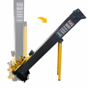 KaTool portable KT-PMRL200 2 post car lift. Rated for 8,000 lbs, rolls in and out. Easy to put away when not needed.