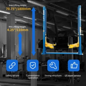 KaTool ME-H1000 Two Post Floor Plate Hydraulic Car Lift