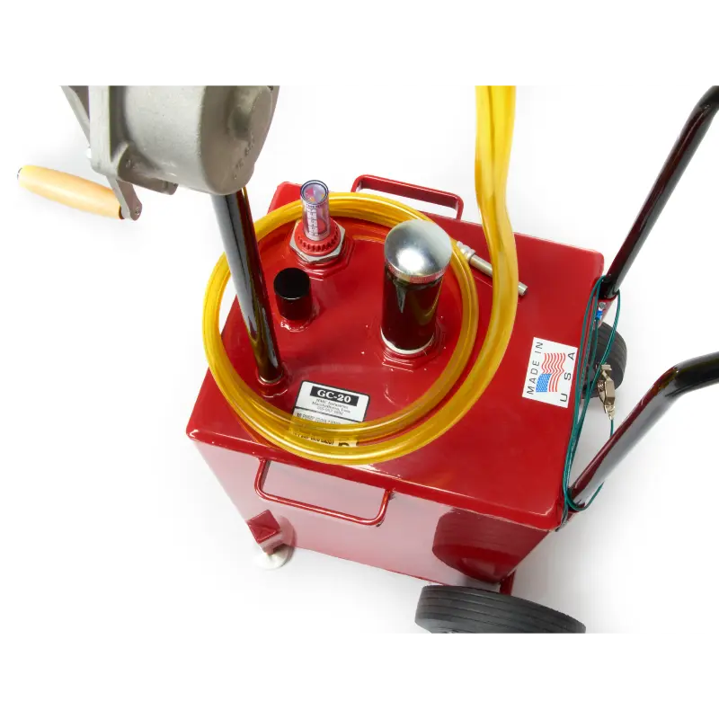 HMC GC-20R Gas Caddy. Portable Fuel Transfer System with bi-directional pump. American Made. Made in the USA.